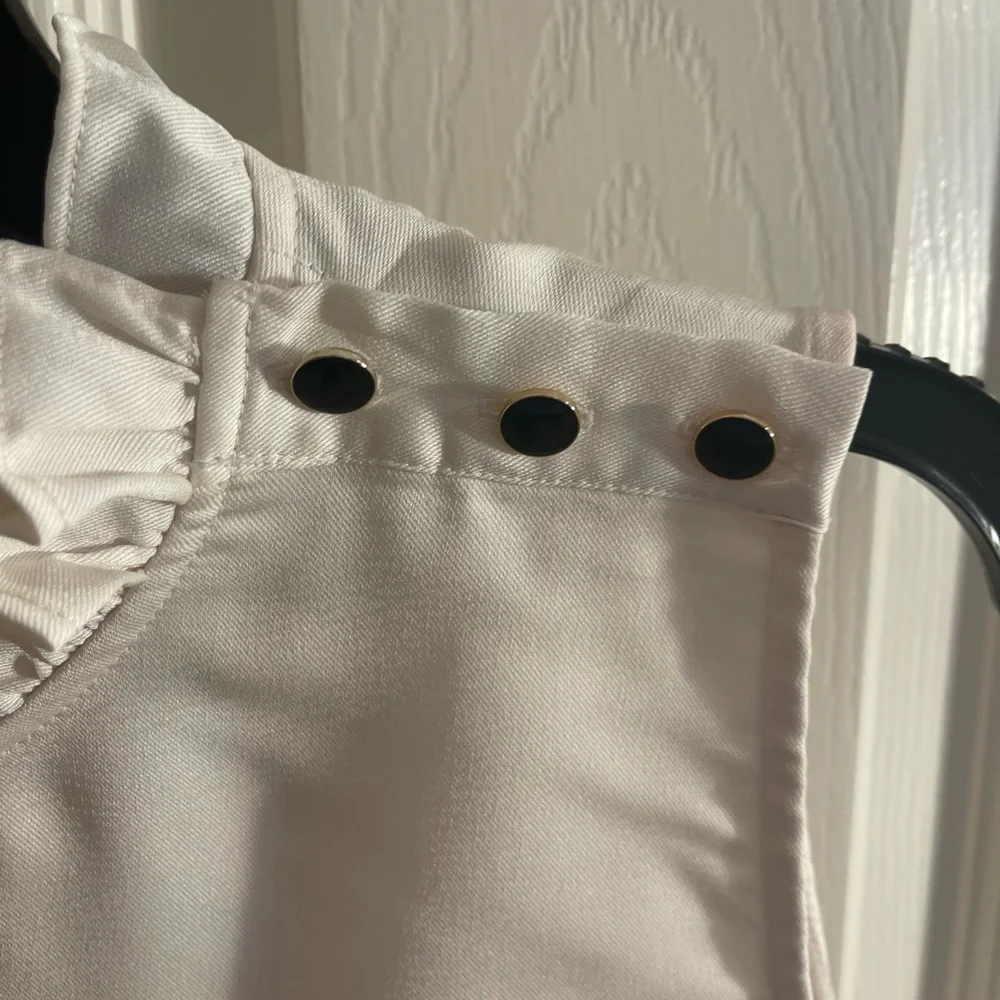 NWOT LOFT sleeveless ruffle neck blouse - Picture 3 of 4